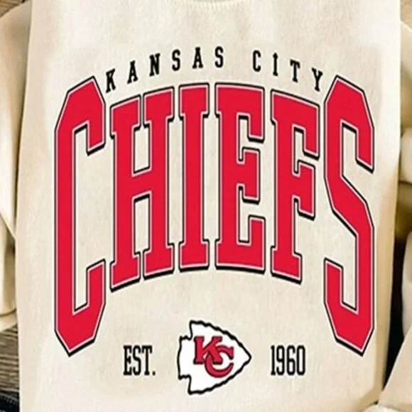 Kansas City Chiefs KC Football Sweatshirt Retro NFL Crewneck Vintage Fan Gift 79 - Picture 2 of 5